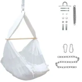 AMANKA Plafondbevestiging met witte baby wieg