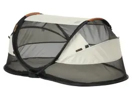 Deryan Baby Luxe campingbedje met leren handvatten - Ivory