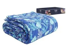 HappyBed Blue leaves All year dekbed - 160x220 cm
