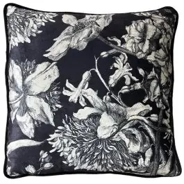 Warmpi fluweel warmtekussen - Black Flowers