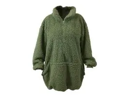 Unique Living Willow Long oversized hoodie - Winter Green