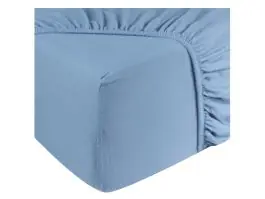 DoubleDry Flanel 90x200 cm hoeslaken - wolk blauw